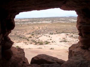 Looking out the window on Echo Pinnacle