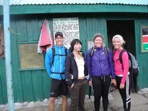 The author and new friends at Old Moses Camp